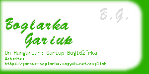 boglarka gariup business card